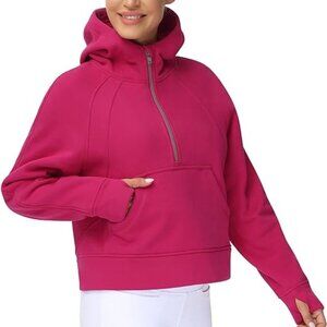 THE GYM PEOPLE Womens' Hoodies Half Zip Long Sleeve Fleece Crop Pullover Sweatsh